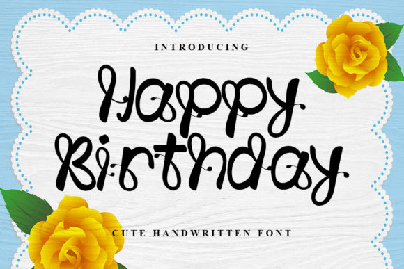 Happy Birthday Font Poster 1