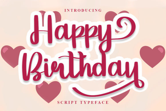 Happy Birthday Font Poster 1