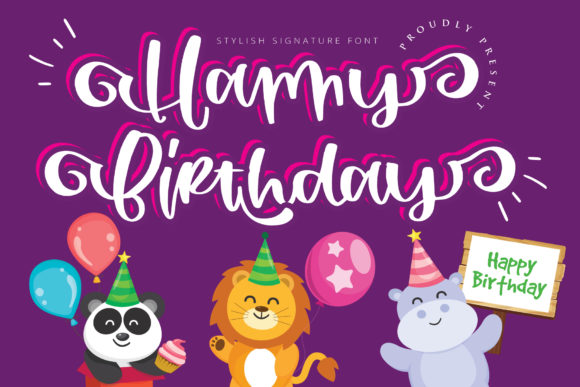 Happy Birthday Font Poster 1