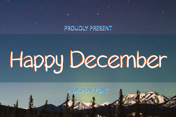 Happy December Font Poster 1