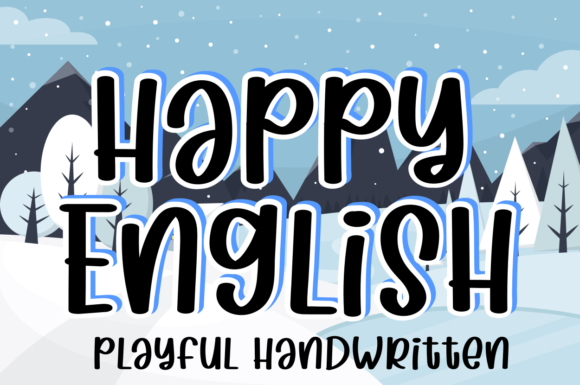 Happy English Font Poster 1