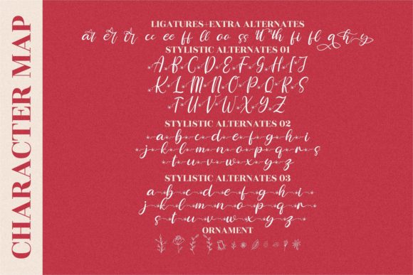 Happy Floral Font Poster 3