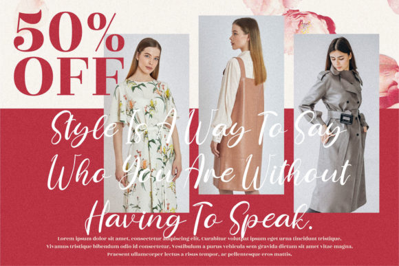 Happy Floral Font Poster 6