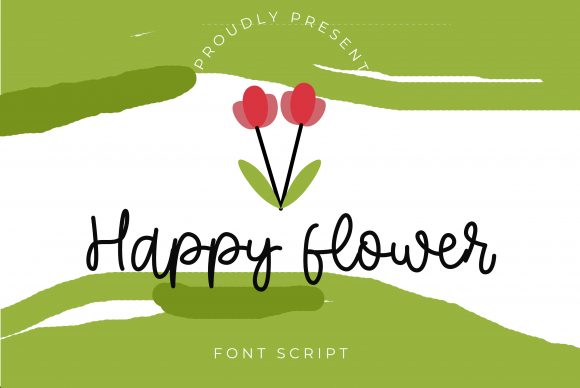 Happy Flower Font Poster 1