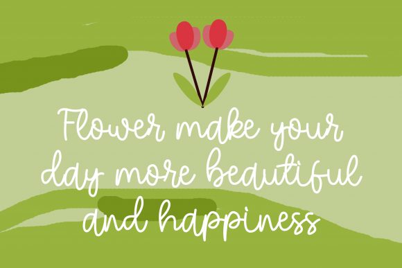 Happy Flower Font Poster 2