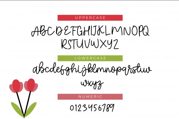 Happy Flower Font Poster 3