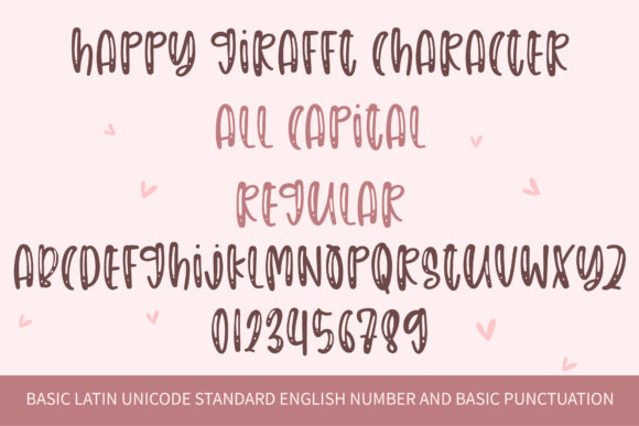 Happy Giraffe Font Poster 12