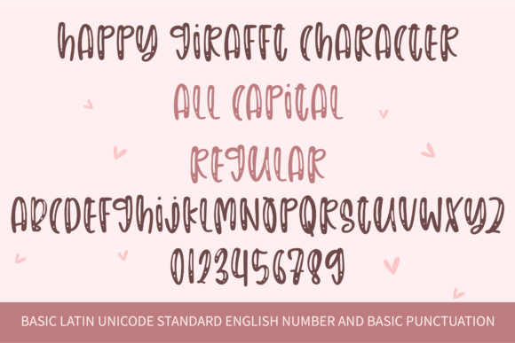 Happy Giraffe Font Poster 12