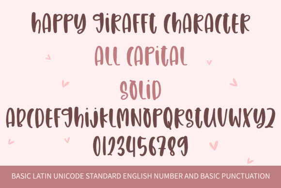 Happy Giraffe Font Poster 13