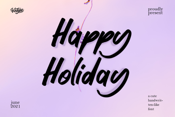 Happy Holiday Font Poster 1