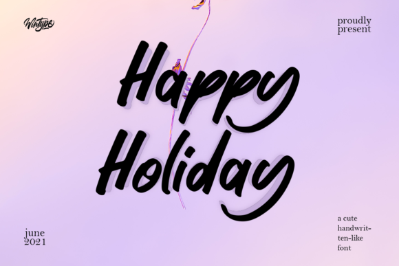 Happy Holiday Font Happy Holiday Font Poster 1