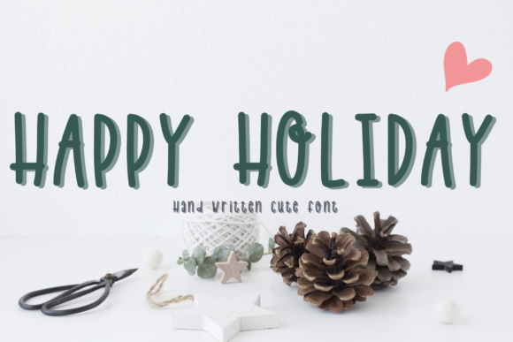 Happy Holiday Font Poster 1