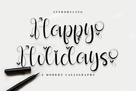 Happy Holidays Font Poster 1