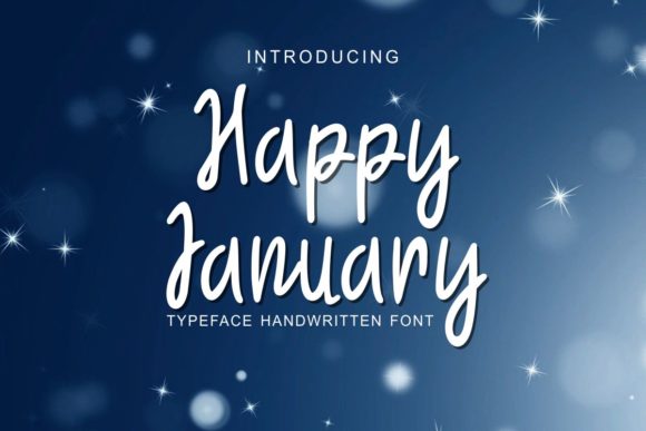 Happy January Font Poster 1