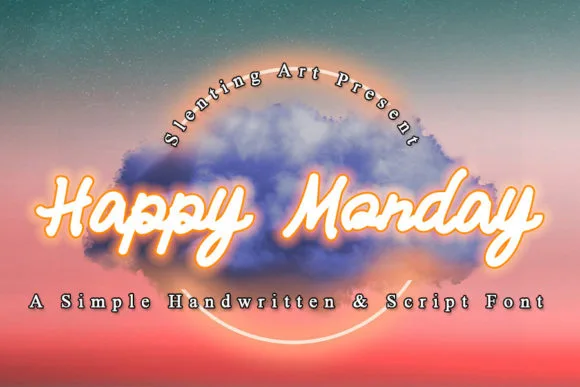 Happy Monday Font Poster 1