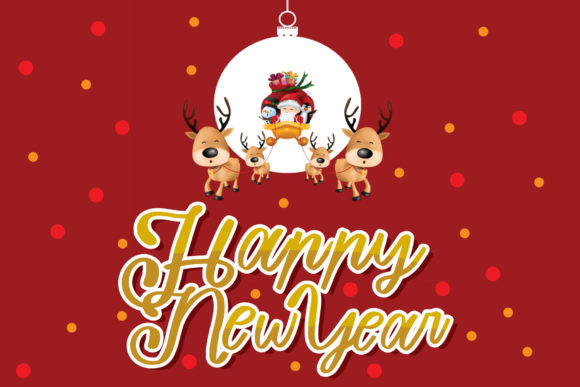 Happy New Year Font Poster 1