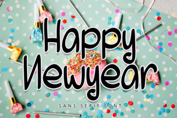 Happy New Year Font Poster 1