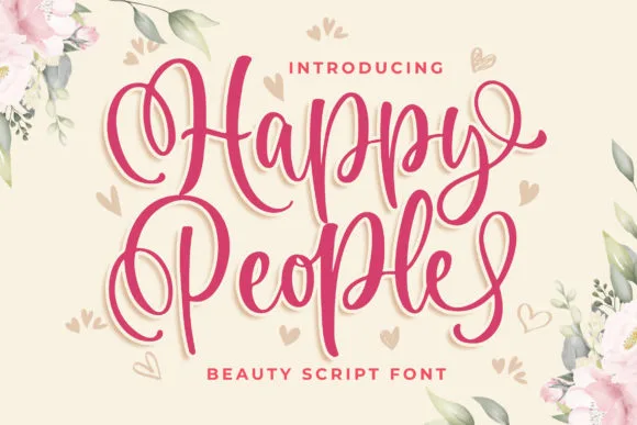 Happy People Font Happy People Font Poster 1