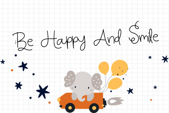 Happy Swirly Font Poster 4
