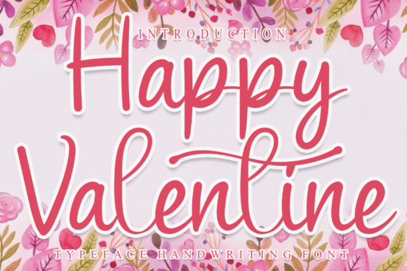 Happy Valentine Font Poster 1