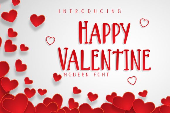 Happy Valentine Font Poster 1