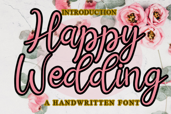 Happy Wedding Font Poster 1