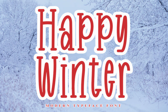 Happy Winter Font Poster 1