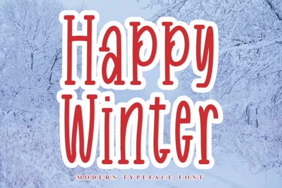 Happy Winter Font Happy Winter Font Poster 1