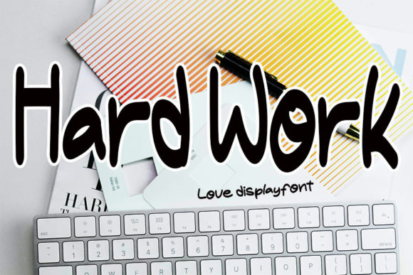 Hard Work Font Poster 1