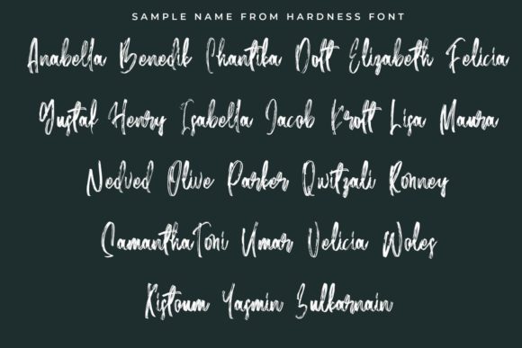 Hardness Font Poster 2
