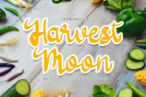 Harvest Moon Font Poster 1