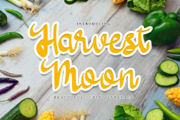 Harvest Moon Font Poster 1