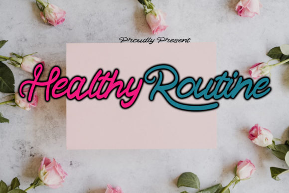 Healthy Routine Font Poster 1