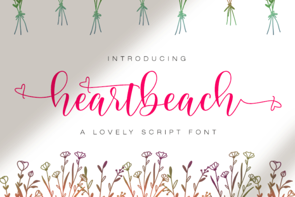 Heart Beach Font Poster 1