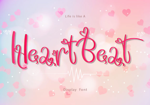 Heart Beat Font Poster 1