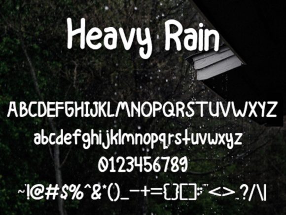 Heavy Rain Font Poster 5