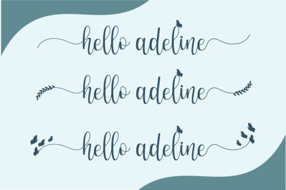 Hello Adeline Font Poster 5