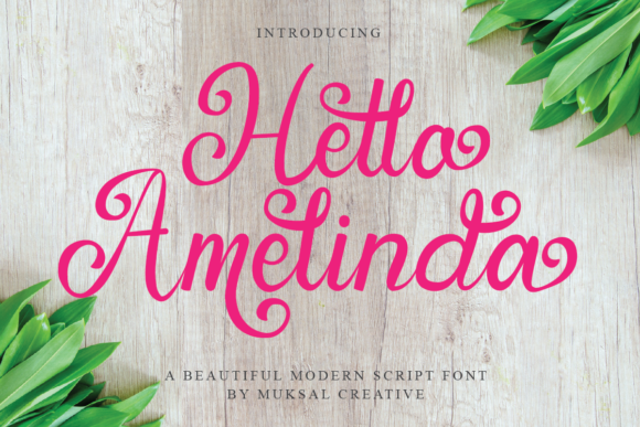 Hello Amelinda Font Poster 1