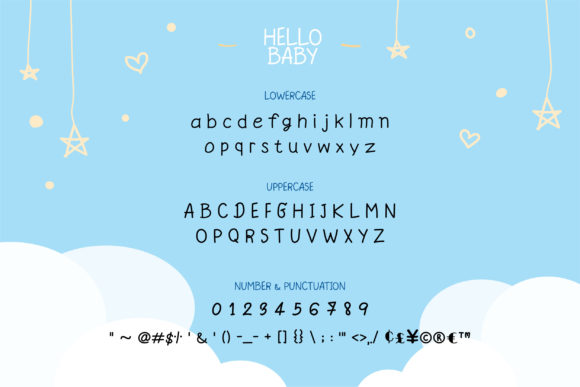 Hello Baby Font Poster 2