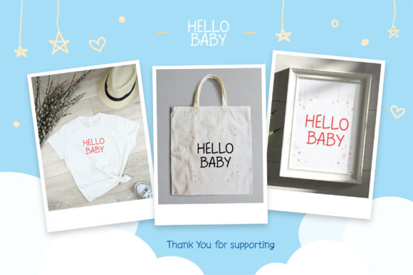 Hello Baby Font Poster 3