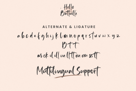 Hello Battville Font Poster 8