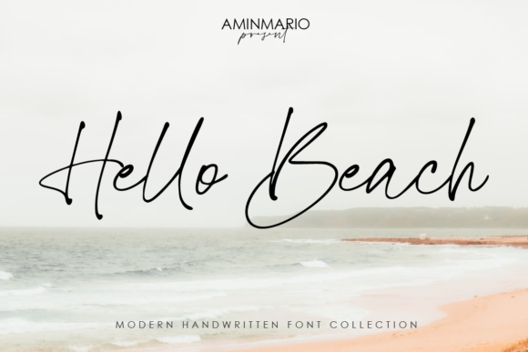 Hello Beach Font Poster 1