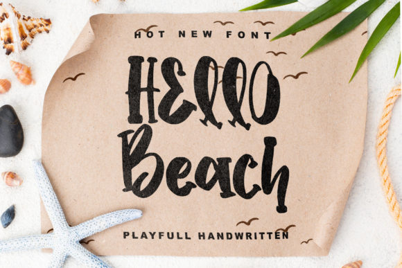 Hello Beach Font Poster 1