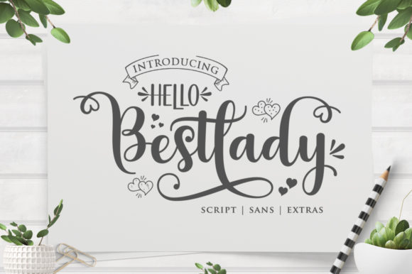 Hello Bestlady Font Poster 1