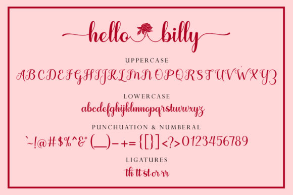 Hello Billy Font Poster 8