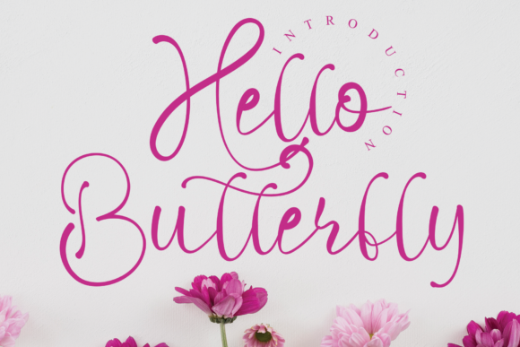 Hello Butterfly Font Poster 1