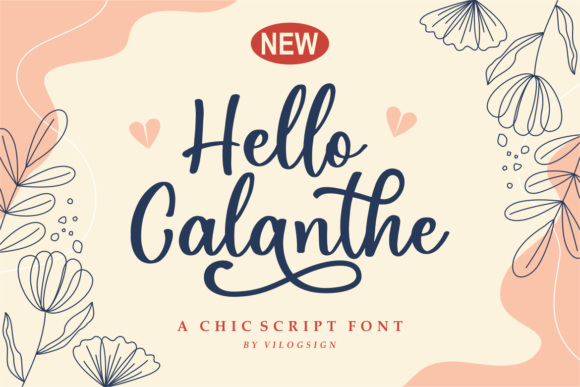 Hello Calanthe Font Poster 1