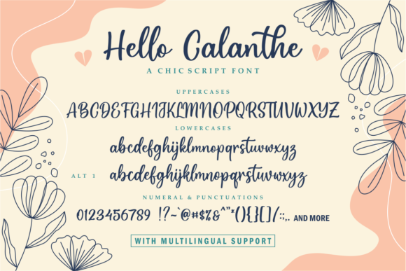 Hello Calanthe Font Poster 6