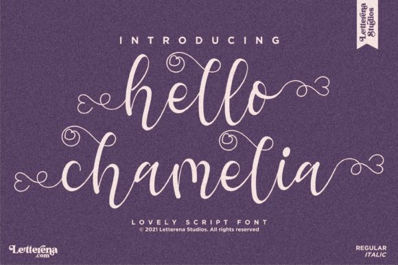 Hello Chamelia Font Poster 1