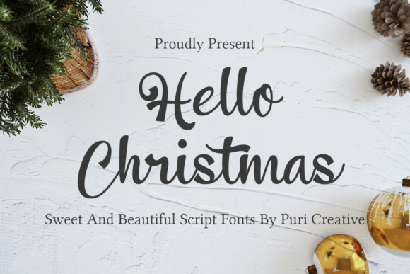 Hello Christmas Font Poster 1